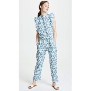 Banjanan Blue Dandelion Rose Floral Jumpsuit Small